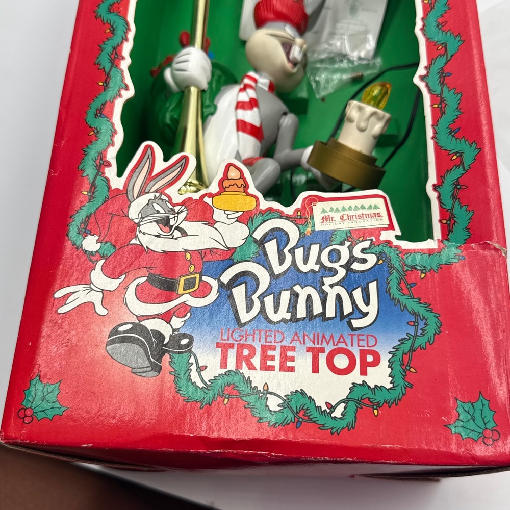 Bugs Bunny Mr Christmas 1995 Animated Lighted Tree Topper 49903 Tested
